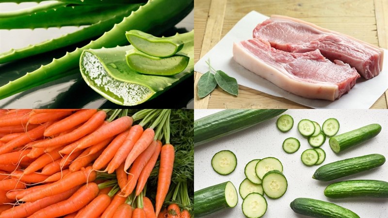 Nguyên liệu món ăn 2 món gỏi nha đam