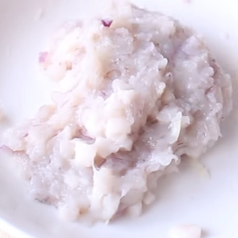 Bước 3 Nhào thịt tôm Chả tôm Huế