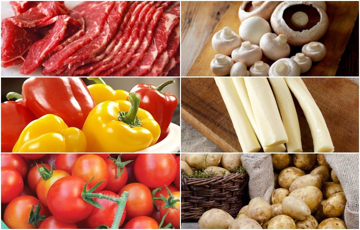 Nguyên liệu món ăn bò cuộn phô mai