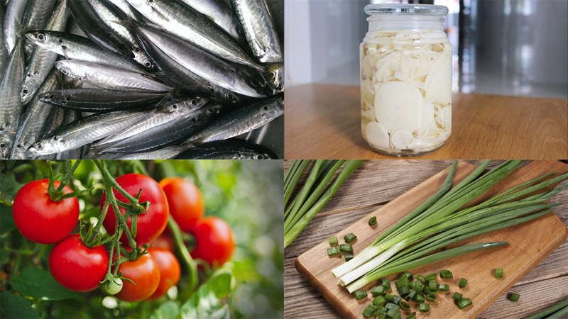 Nguyên liệu món ăn canh măng chua cá nục