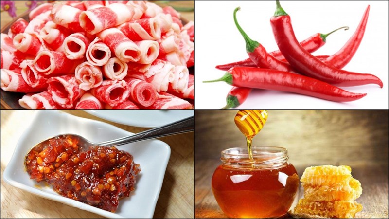 Nguyên liệu món ăn ba chỉ bò nướng sa tế