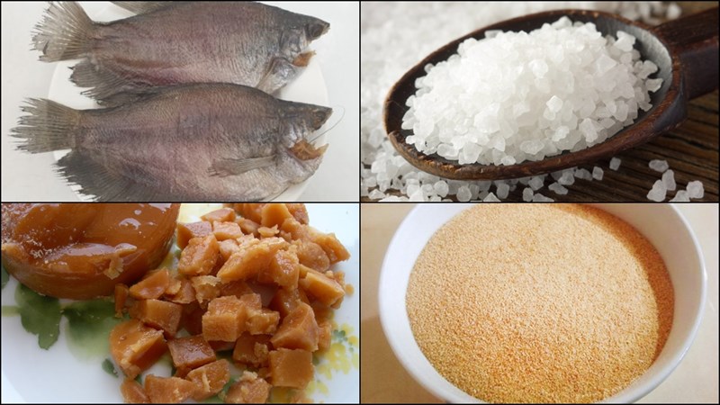 Nguyên liệu món ăn mắm cá sặc