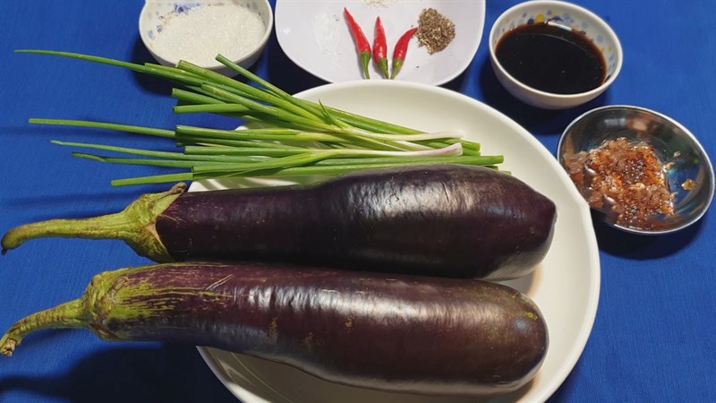 Nguyên liệu món ăn cà tím chiên chay