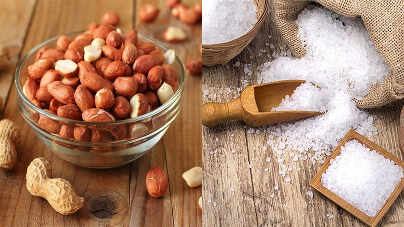 Nguyên liệu món ăn đậu phộng rang muối
