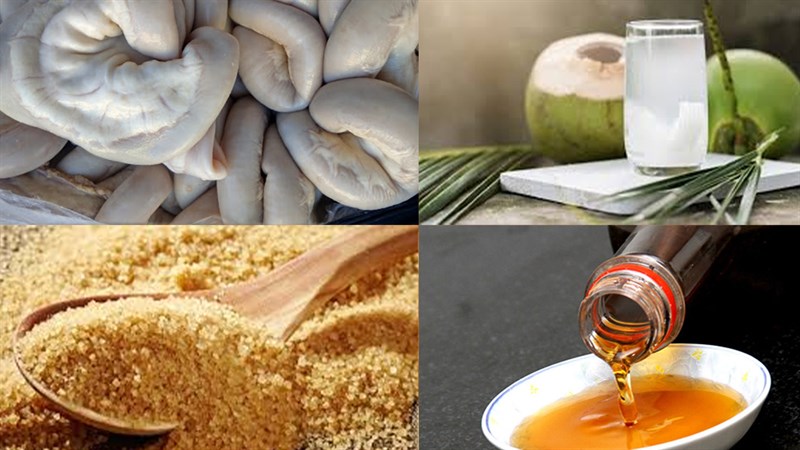 Nguyên liệu món ăn lòng bò khìa ngũ vị, lòng bò khìa nước dừa