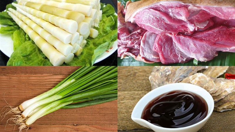 Nguyên liệu món ăn 2 cách làm măng trúc xào thịt bò và thịt bê
