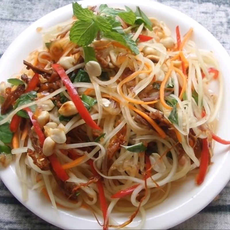 Bước 5 Thành phẩm Nộm đu đủ bò khô