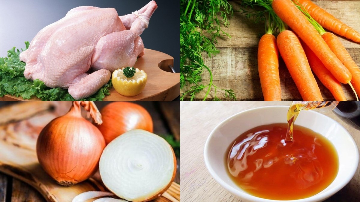 Nguyên liệu món ăn nộm gà xé phay