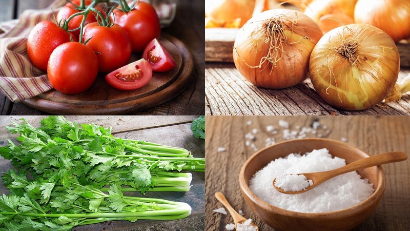 Nguyên liệu món ăn nước ép cà chua