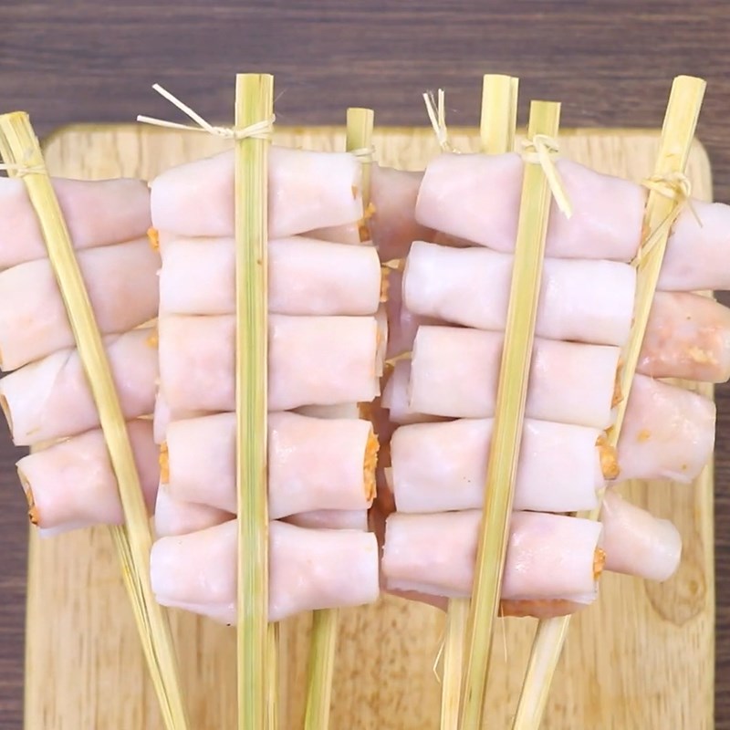 Bước 6 Nướng chả Chả tôm Thanh Hóa