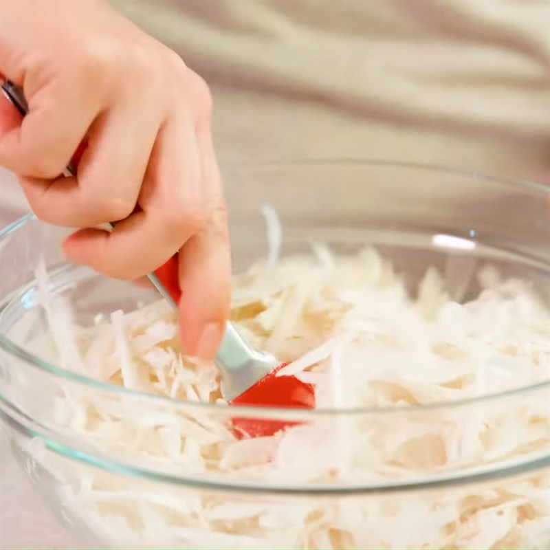 Bước 2 Nướng củ hành Đậu đũa đút lò thịt xông khói