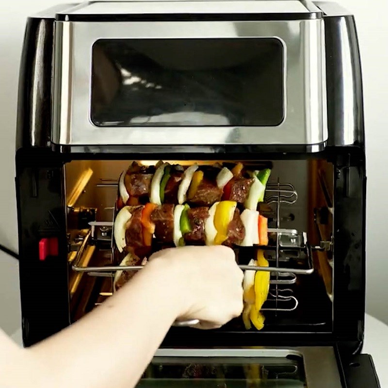 Bước 5 Nướng thịt Bò nướng rau củ