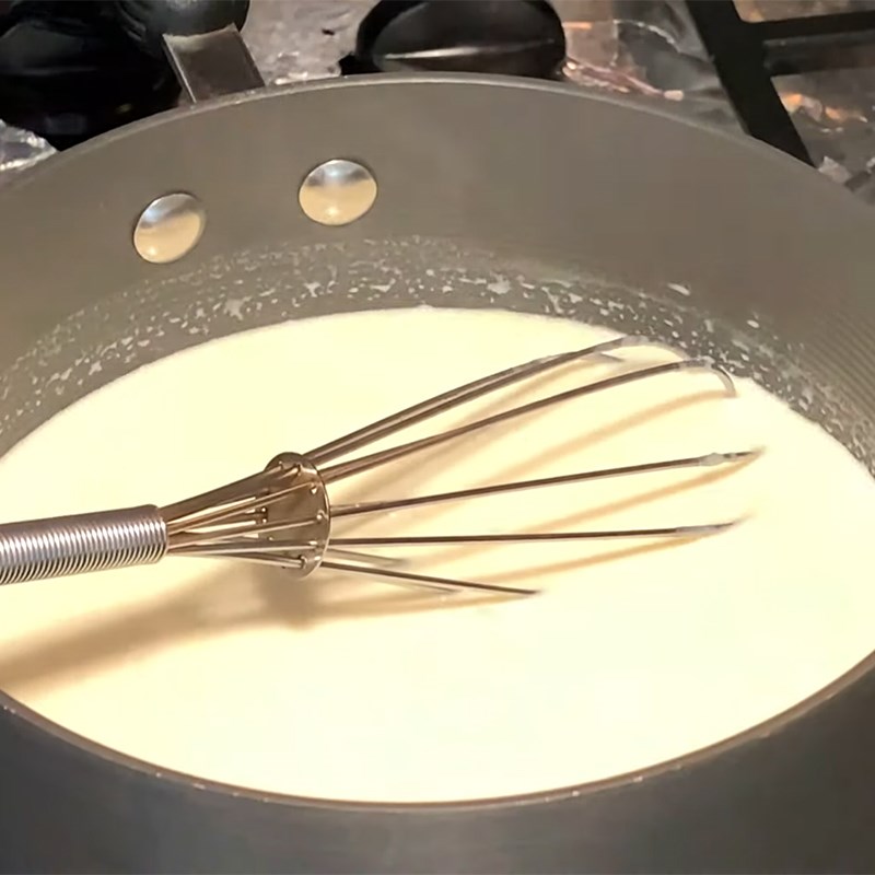 Bước 3 Nấu hỗn hợp kem sữa Panna cotta sốt caramel