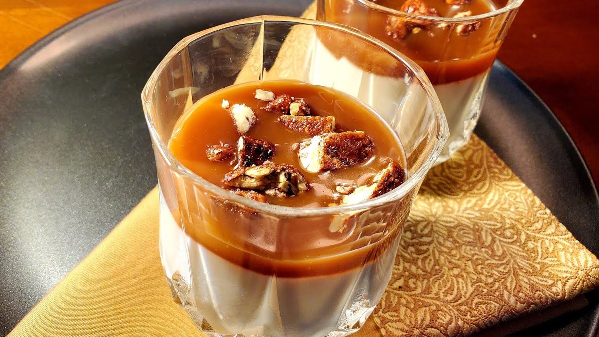 Panna cotta sốt caramel