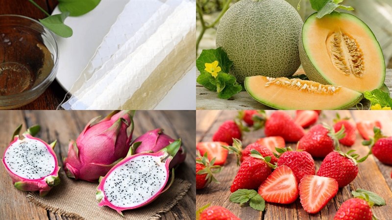 Nguyên liệu món ăn panna cotta thạch trái cây