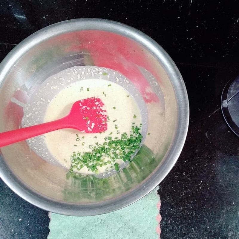 Bước 1 Pha bột Bánh xèo yến mạch