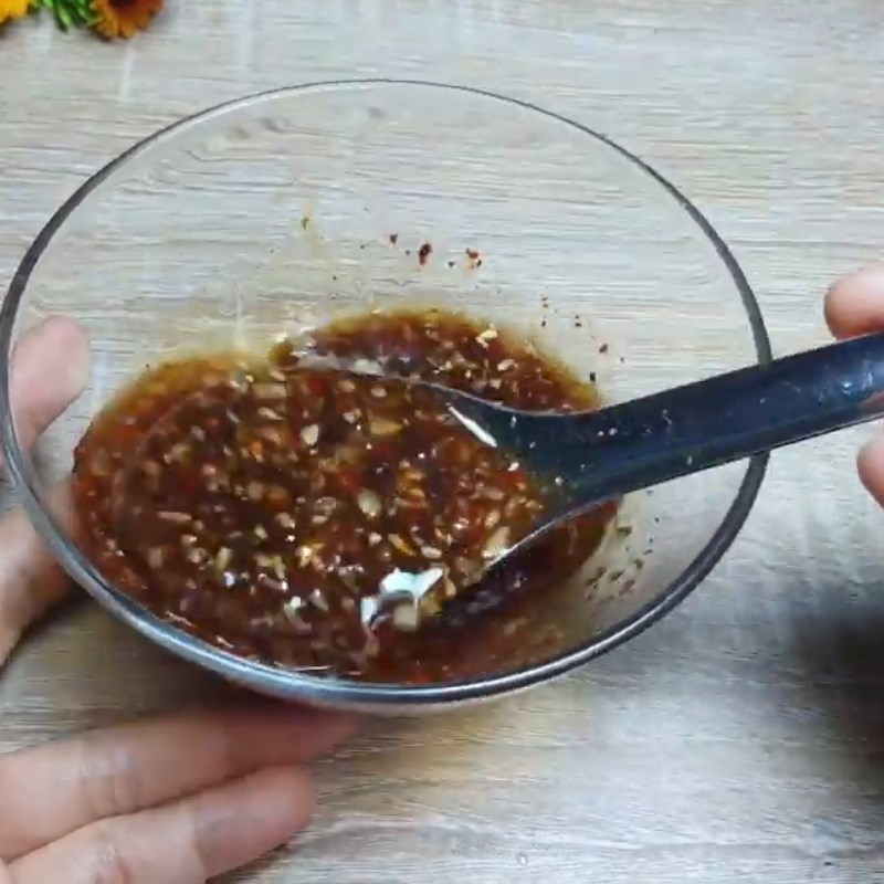 Bước 3 Pha nước trộn gỏi Gỏi bắp cải cà rốt sườn chay