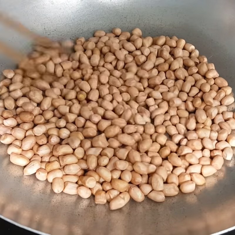 Bước 1 Rang đậu phộng Đậu phộng rang muối đường