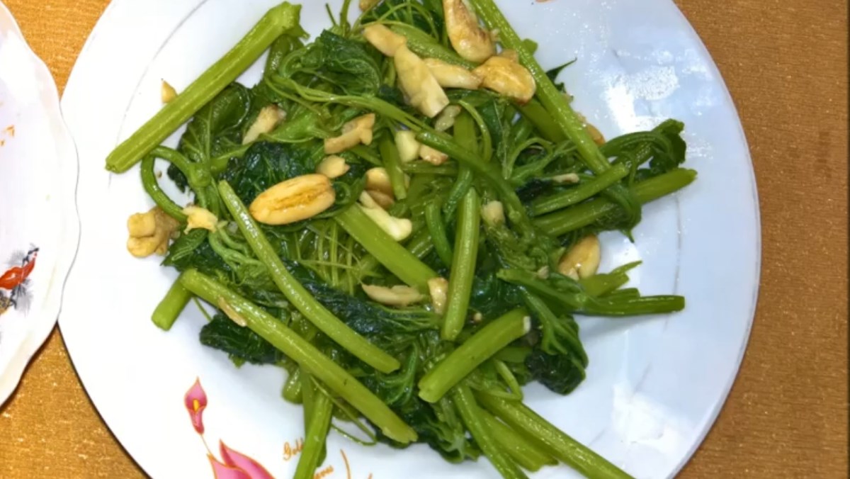 Rau bầu xào tỏi