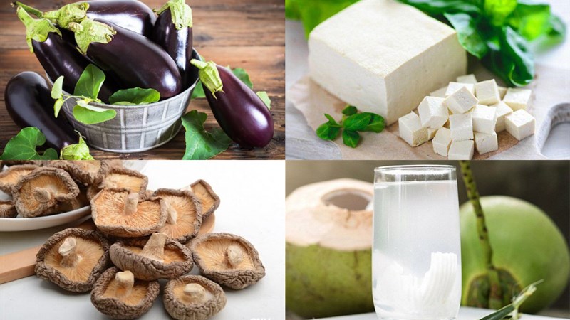 Nguyên liệu món ăn 3 cách làm cà tím kho tộ và kho quẹt chay