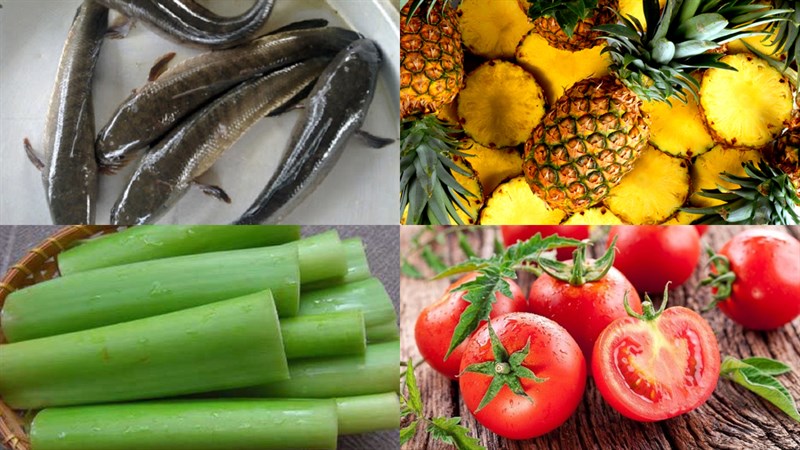 Nguyên liệu món ăn canh chua cá lóc