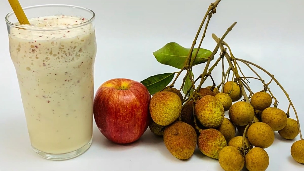 Sinh tố nhãn vải táo