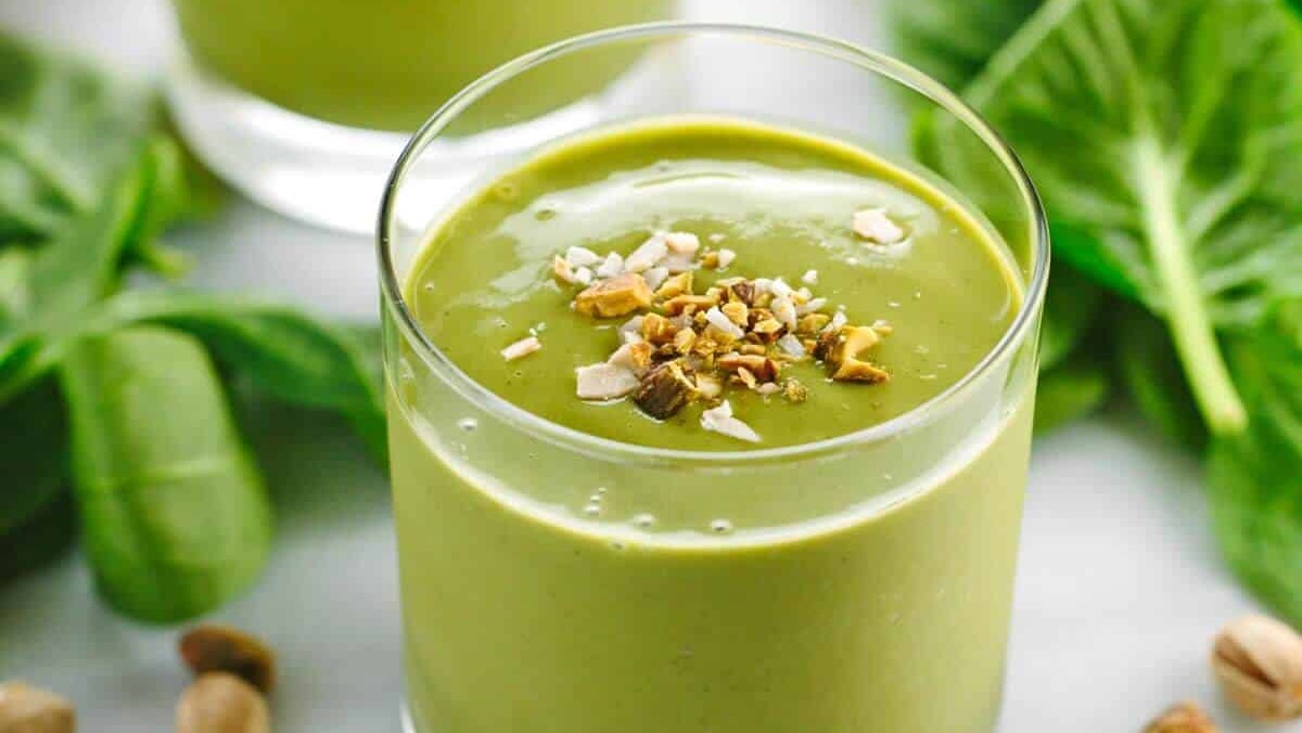 Sinh tố matcha đào chuối