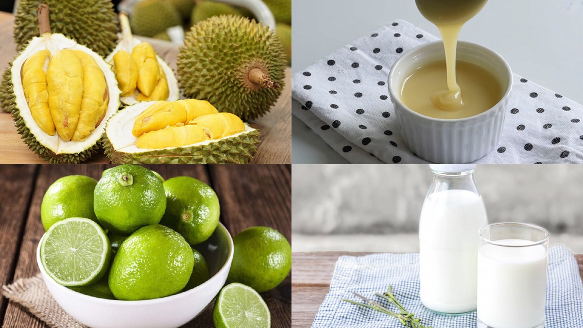Nguyên liệu món ăn sinh tố sầu riêng