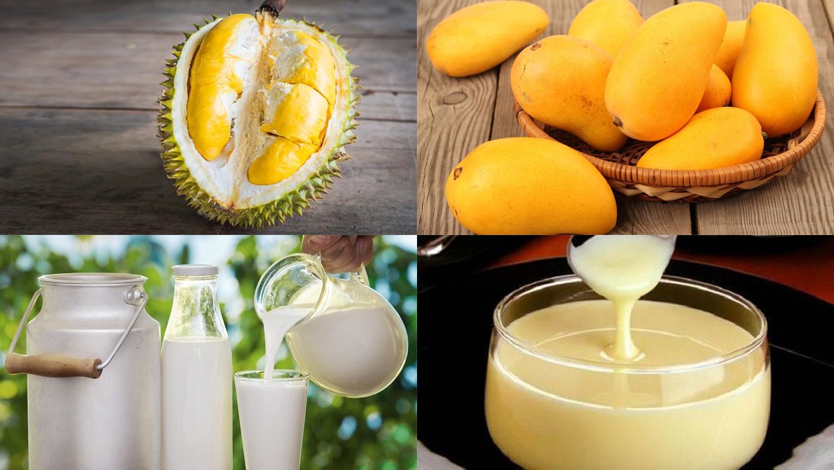 Nguyên liệu món ăn sinh tố sầu riêng