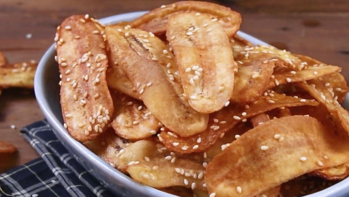 Snack chuối chiên mè