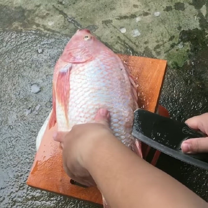Bước 1 Sơ chế cá diêu hồng Cá diêu hồng hấp bia