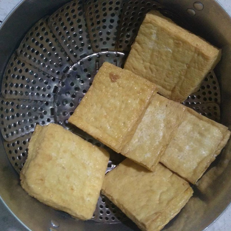 Bước 1 Sơ chế các nguyên liệu Đậu hũ hấp rau răm