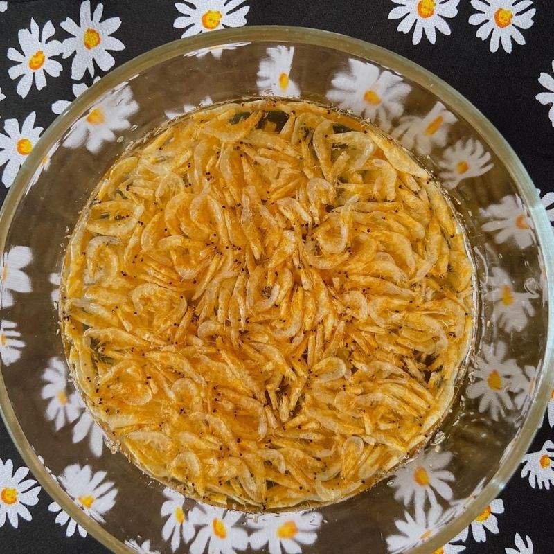 Bước 1 Sơ chế các nguyên liệu Canh bầu nấu tép khô