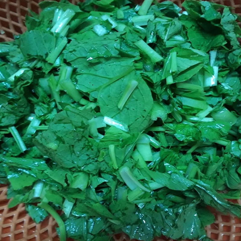 Bước 1 Sơ chế các nguyên liệu Canh cải ngọt tôm khô
