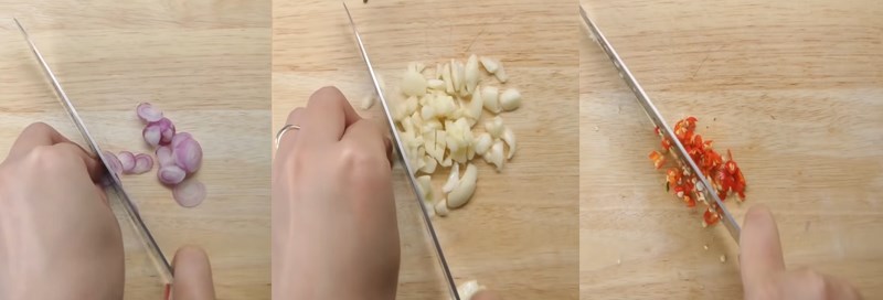 Bước 2 Sơ chế các nguyên liệu khác Gà rim nước dừa