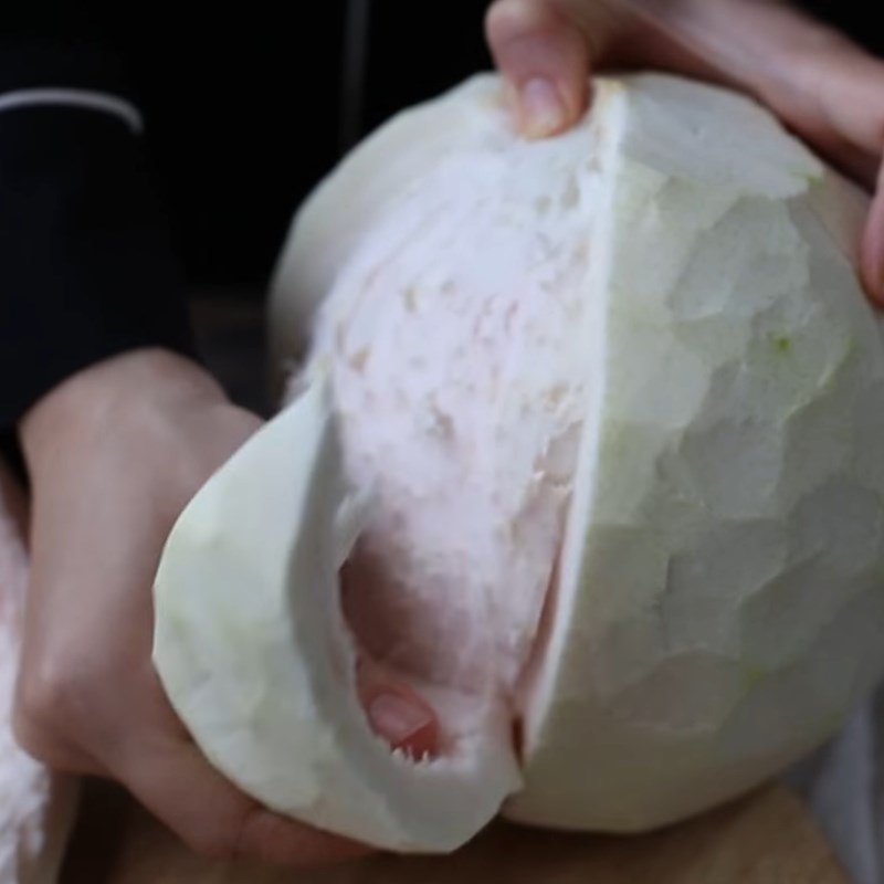 Bước 2 Sơ chế cùi bưởi Chè bưởi An Giang