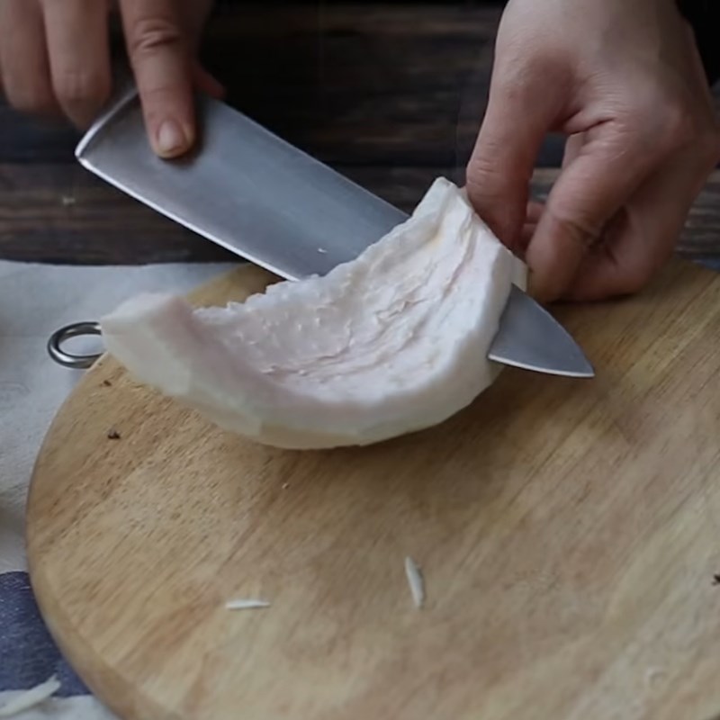 Bước 2 Sơ chế cùi bưởi Chè bưởi An Giang