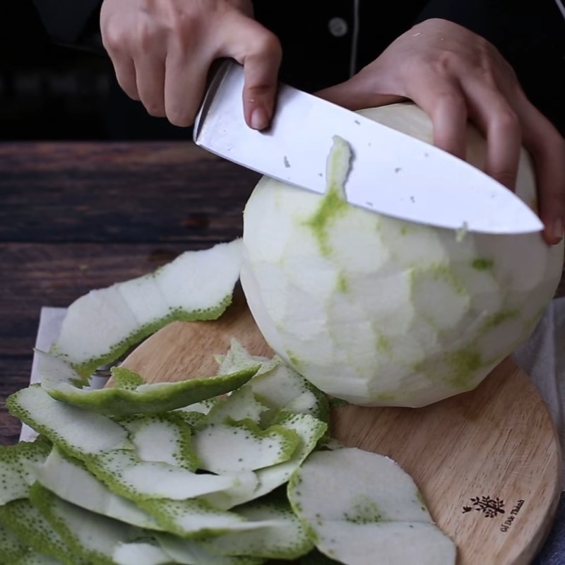 Bước 2 Sơ chế cùi bưởi Chè bưởi An Giang