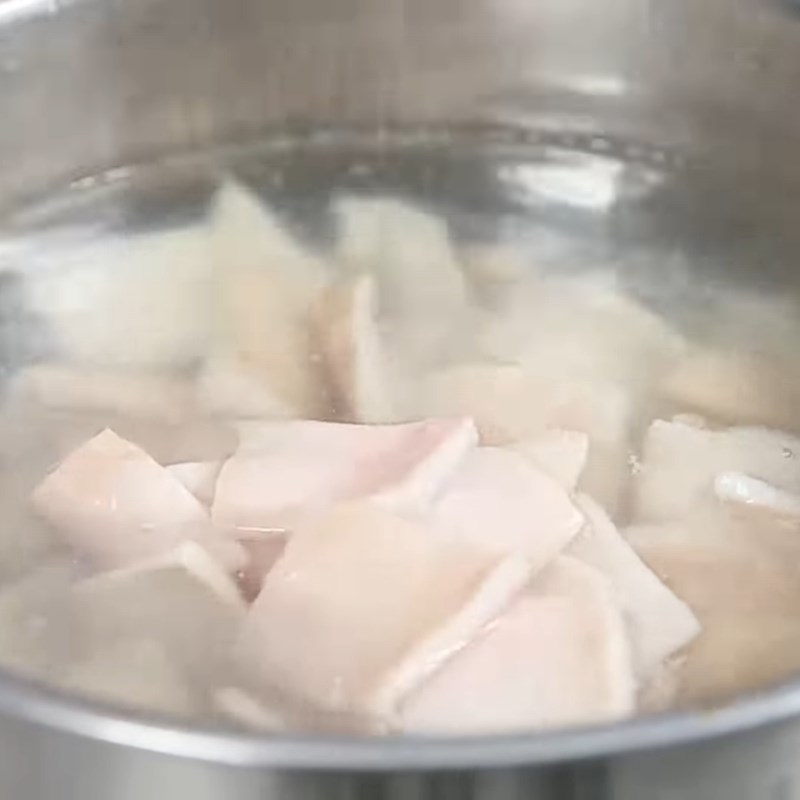 Bước 1 Sơ chế da heo Da heo nướng tỏi