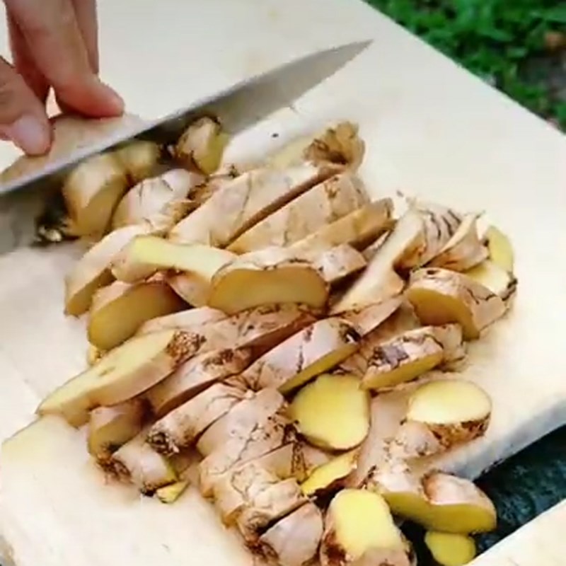 Bước 1 Sơ chế gừng Kẹo gừng dẻo ngậm ho