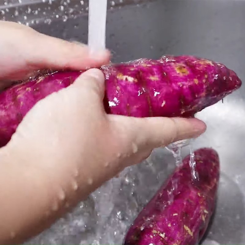 Bước 1 Sơ chế khoai lang Khoai lang luộc