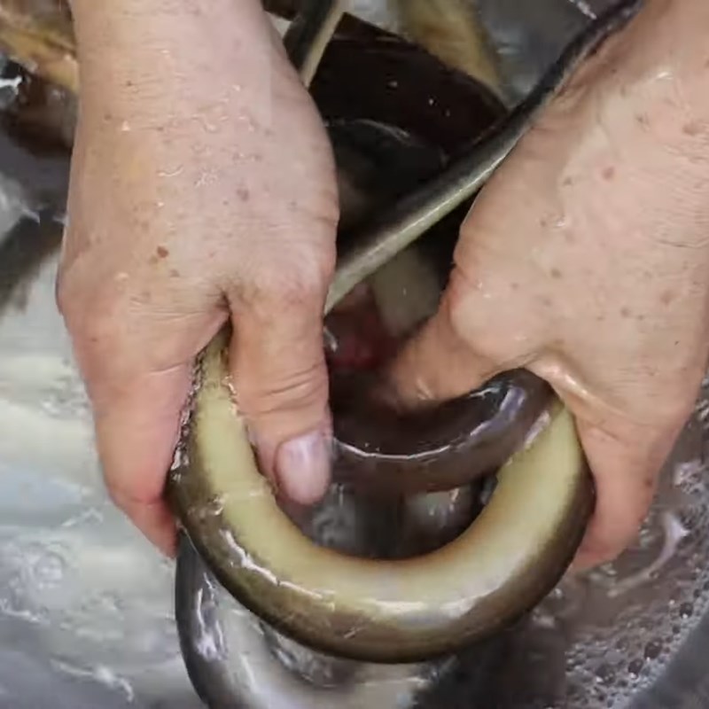 Bước 1 Sơ chế lươn Lươn om củ chuối