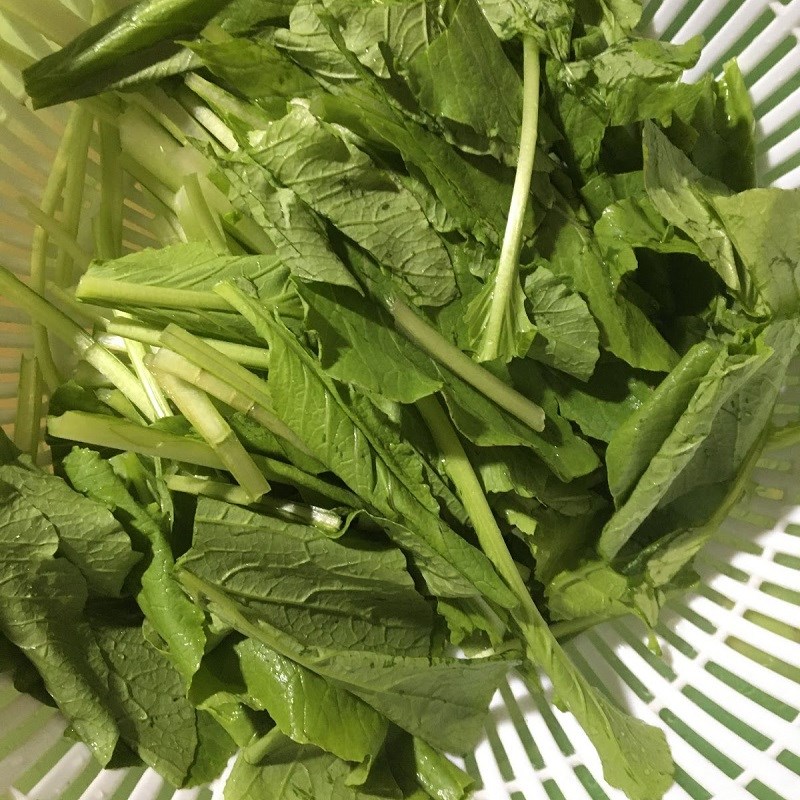 Bước 1 Sơ chế nguyên liệu Cải ngọt xào thịt bò