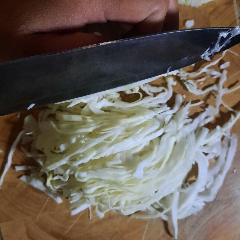 Bước 1 Sơ chế nguyên liệu Thịt bò trộn bắp cải