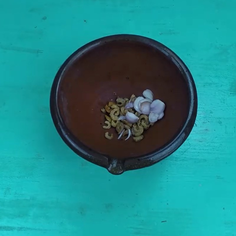 Bước 1 Sơ chế nguyên liệu Canh rau muống tôm khô