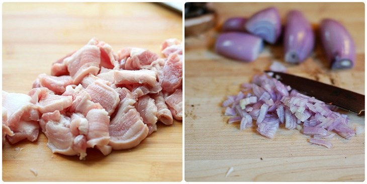 Bước 1 Sơ chế nguyên liệu Thịt kho tương hột
