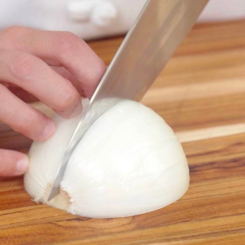 Bước 1 Sơ chế nguyên liệu Canh đậu tương chay