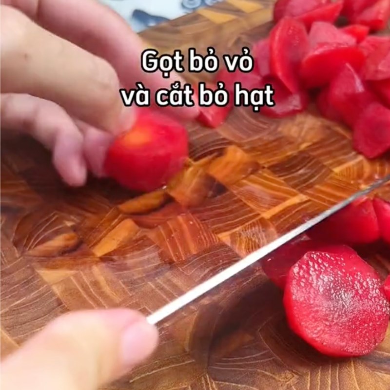 Bước 1 Sơ chế nguyên liệu Trà mận hà nội (Công thức từ tiktok Cách Nấu Ngon cùng Cách Nấu Ngon)