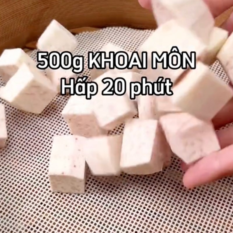 Bước 1 Sơ chế nguyên liệu Khoai môn chiên xù nhân phô mai(Công thức từ kênh tiktok Cách Nấu Ngon cùng điện máy XANH)