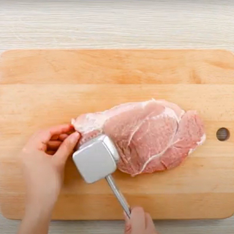 Bước 1 Sơ chế thịt heo Thịt nướng kiểu Thái